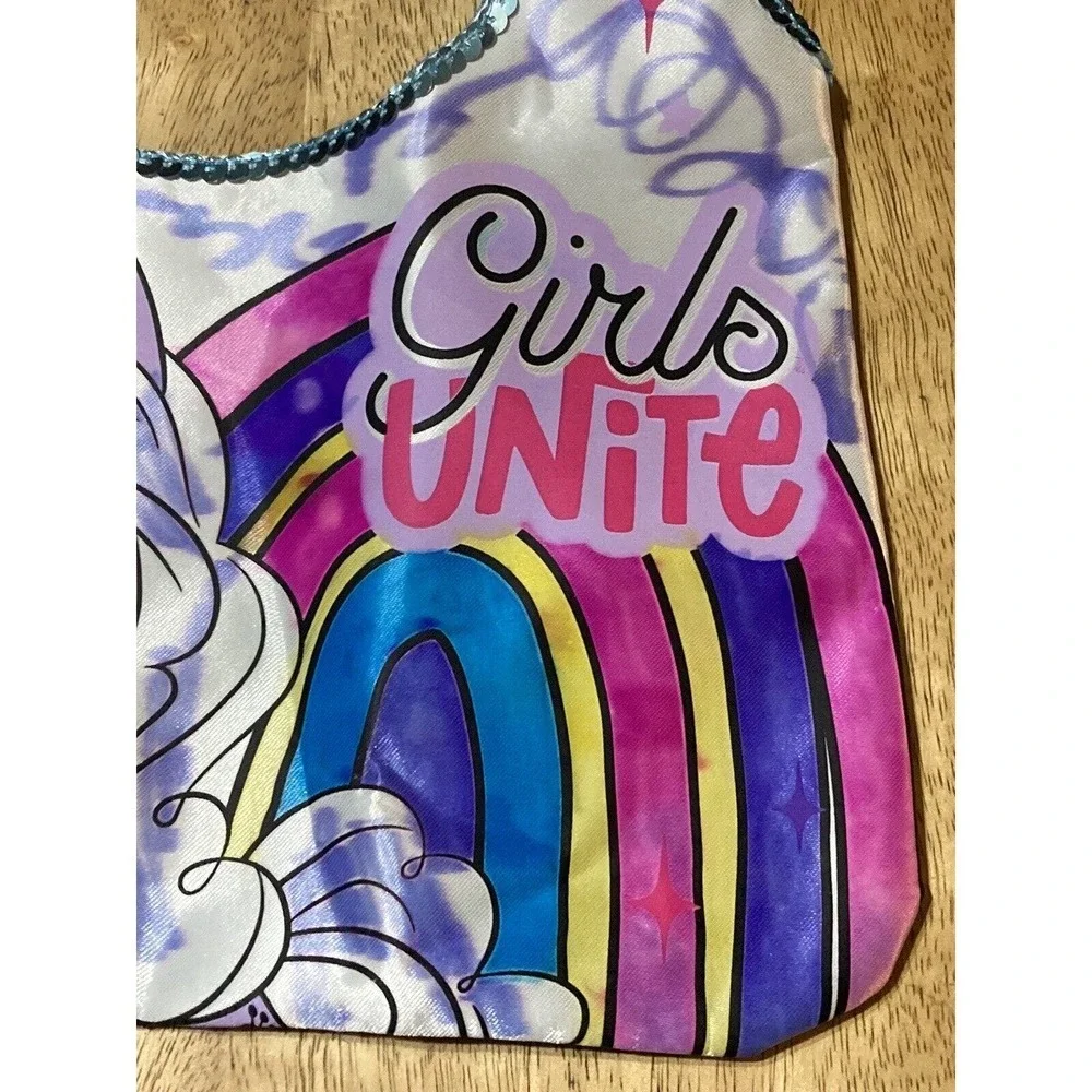 My Little Pony Tote‎ Purse Bag MLP Pink Purple Blue Sequins Glitter Sparkle